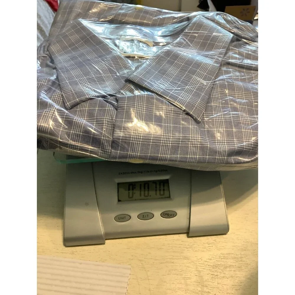 Brooks Brothers Men’s Button Down Shirt 17 1/2-34 Blue/White Plaid Egyptian Cott - Picture 8 of 8